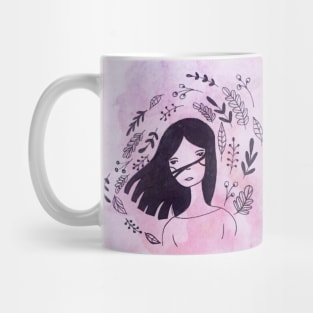 girly black & watercolor design Mug